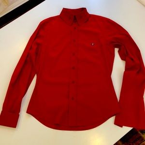 Vivienne Westwood London, Mens Red ButtonDownShirt, French Cuffs,Designer Size 5